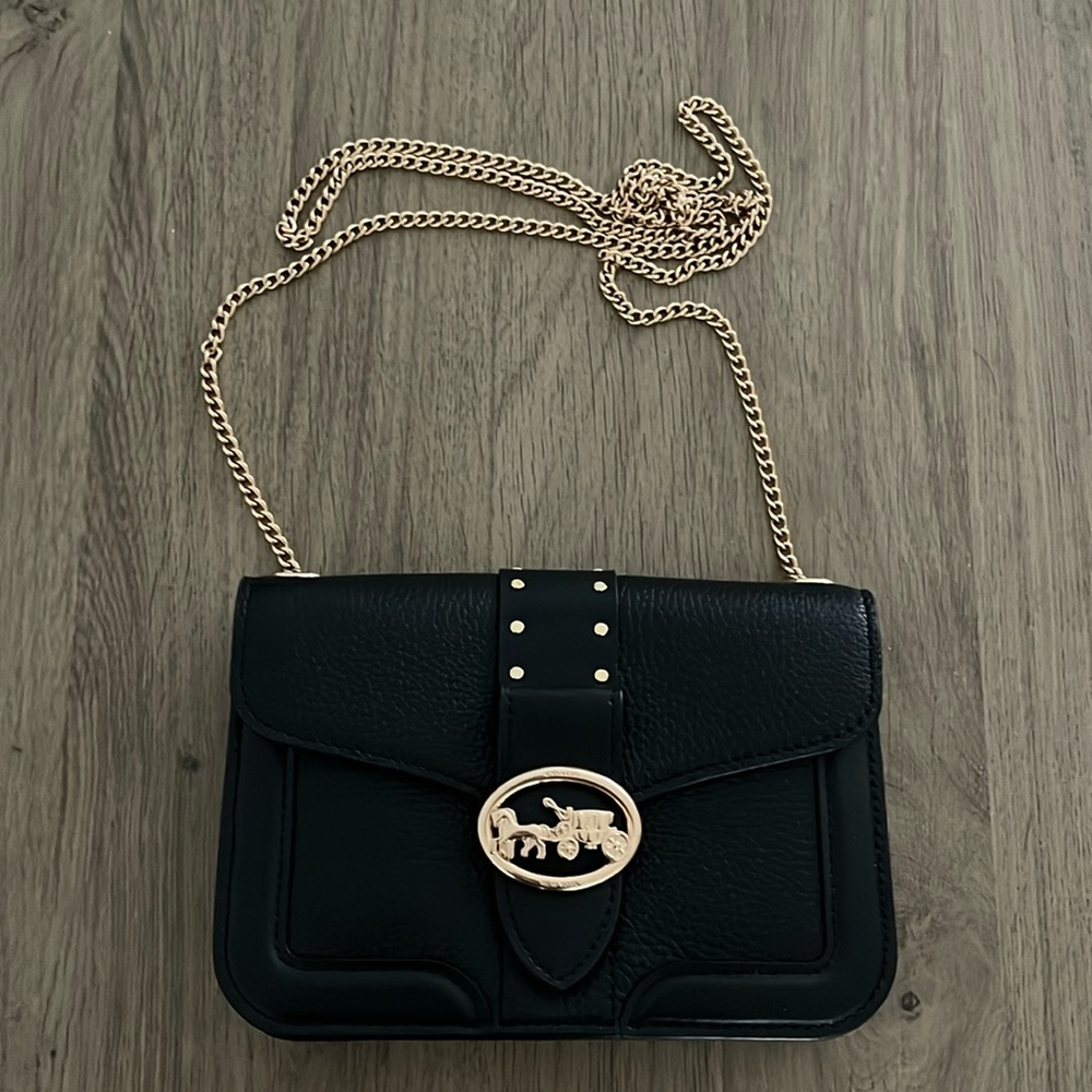 Coach bag black leather